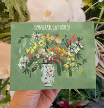 Load image into Gallery viewer, CONGRATULATIONS!  GREEN FLORAL