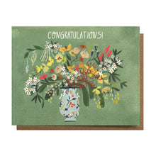 Load image into Gallery viewer, CONGRATULATIONS!  GREEN FLORAL
